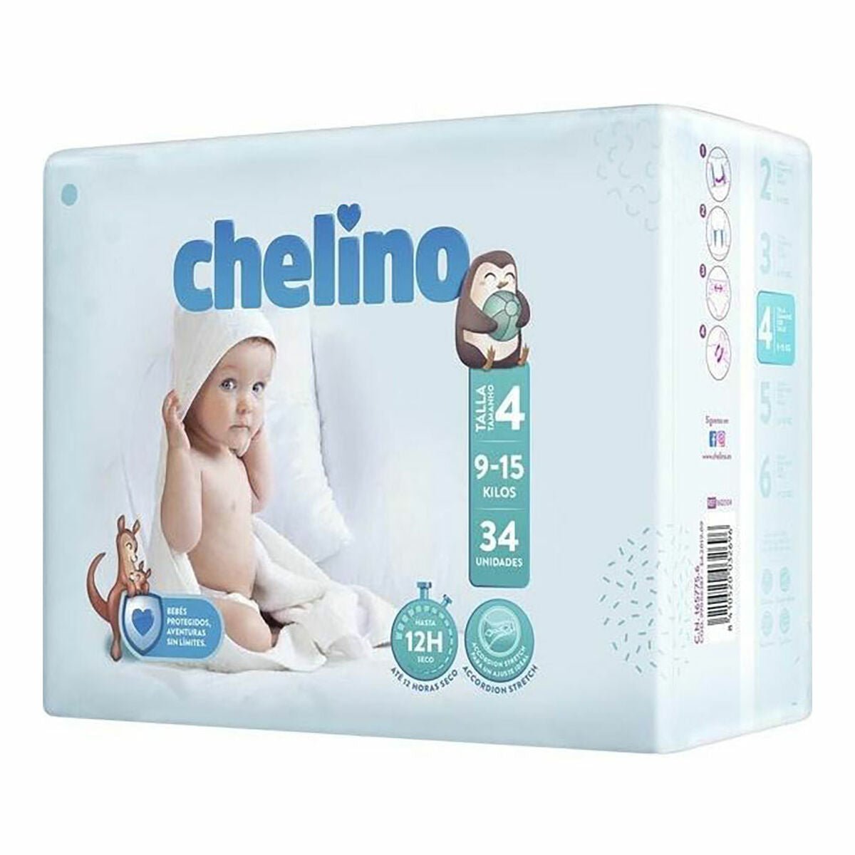 Disposable nappies Chelino 3602484 (6 Units) (34 uds) - MES49