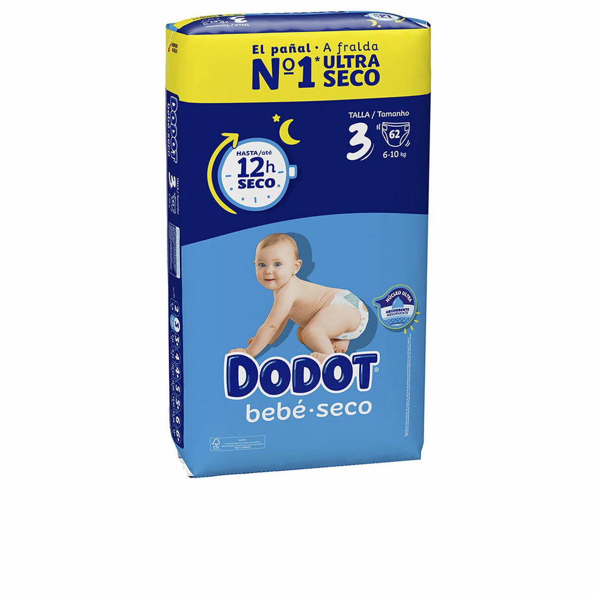 Disposable nappies Dodot Dodot Etapas 6 - 10 kg (62 Units) - MES49