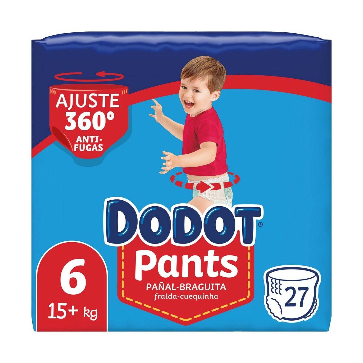 Disposable nappies Dodot Dodot Pants 15+ kg Size 6 27 Units - MES49