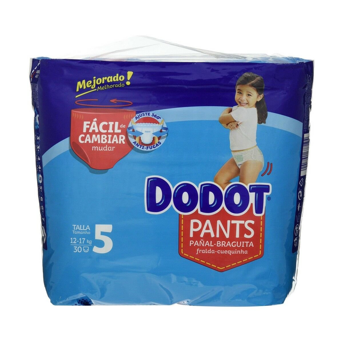 Disposable nappies Dodot Dodot Pants Size 5 12 - 17 kg 30 Units - MES49