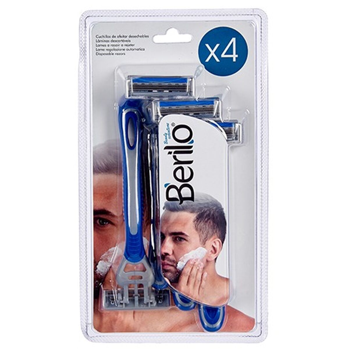 Disposable Razor Berilo 37676 4 Pieces (12 Units) - MES49