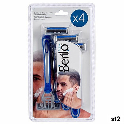 Disposable Razor Berilo 37676 4 Pieces (12 Units) - MES49