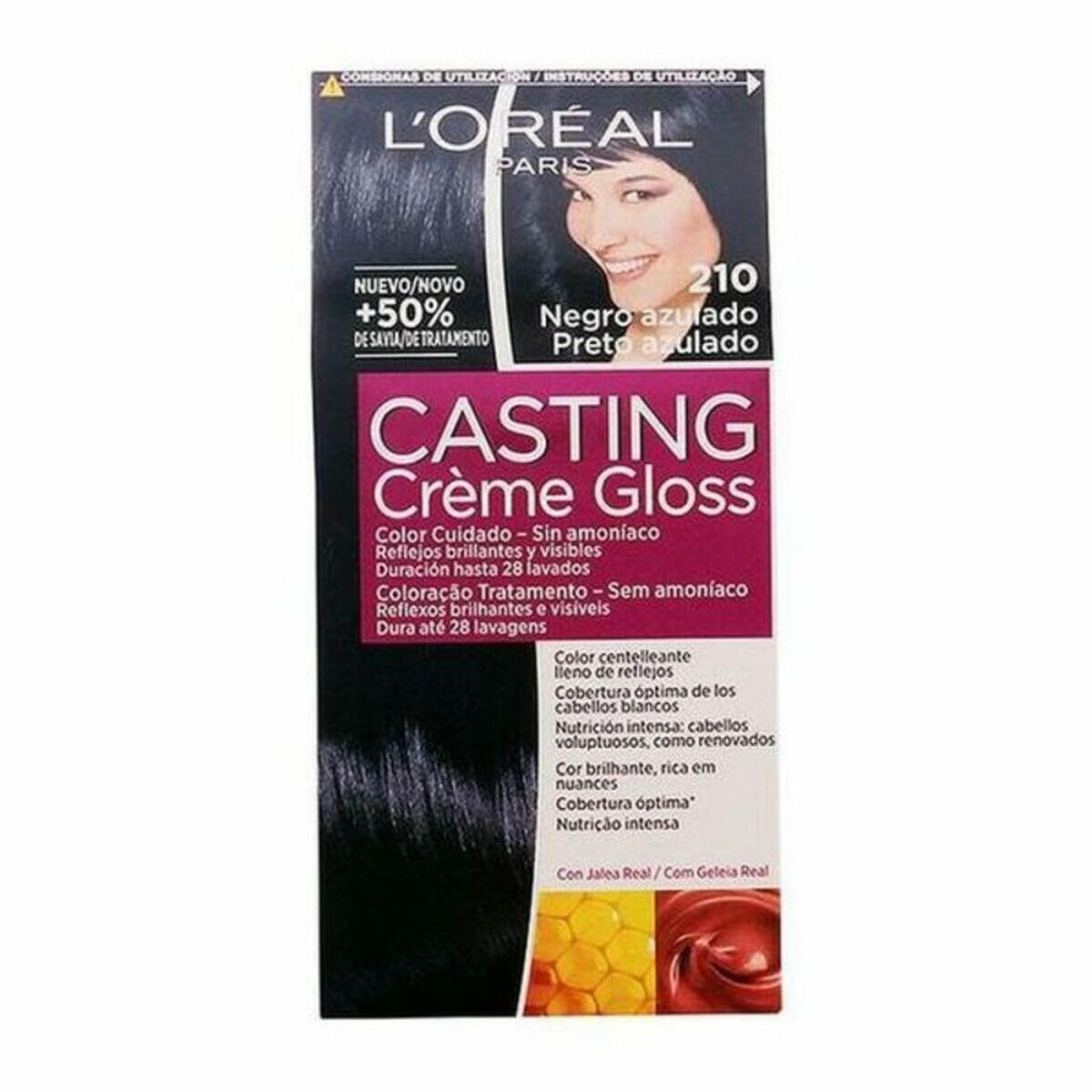 Dye No Ammonia Casting Creme Gloss L'Oreal Make Up Casting Creme Gloss Blue Black 180 ml - MES49