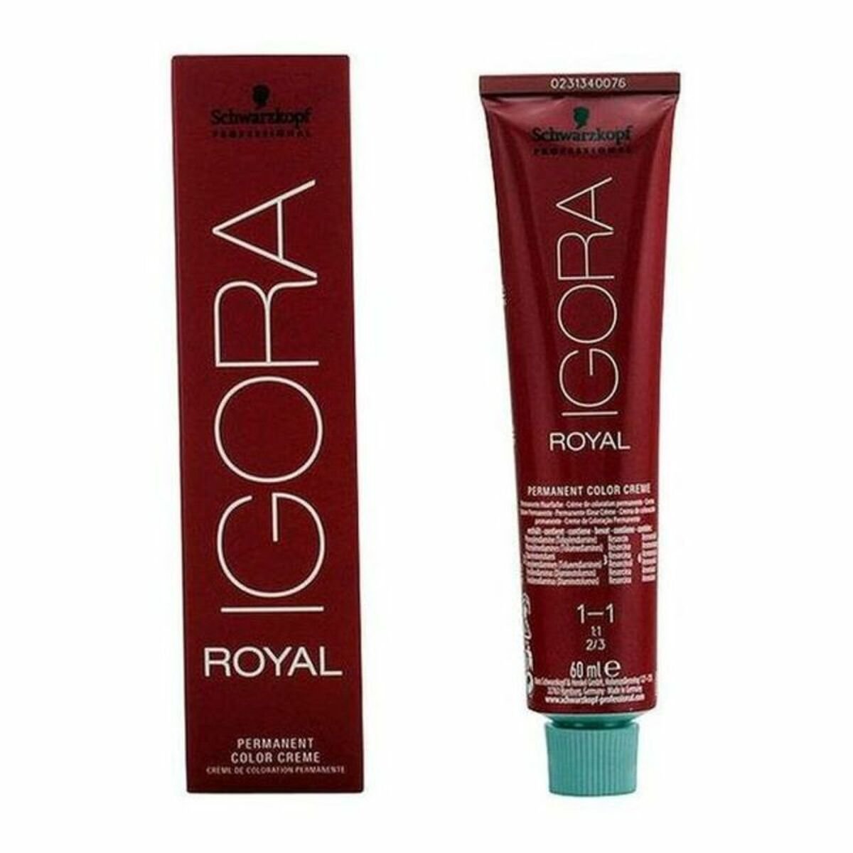 Dye No Ammonia Igora Royal Schwarzkopf 1005 Nº 1 - 1 Nº 9.0 - rubio muy claro Nº 8.0 - rubio claro 60 ml - MES49