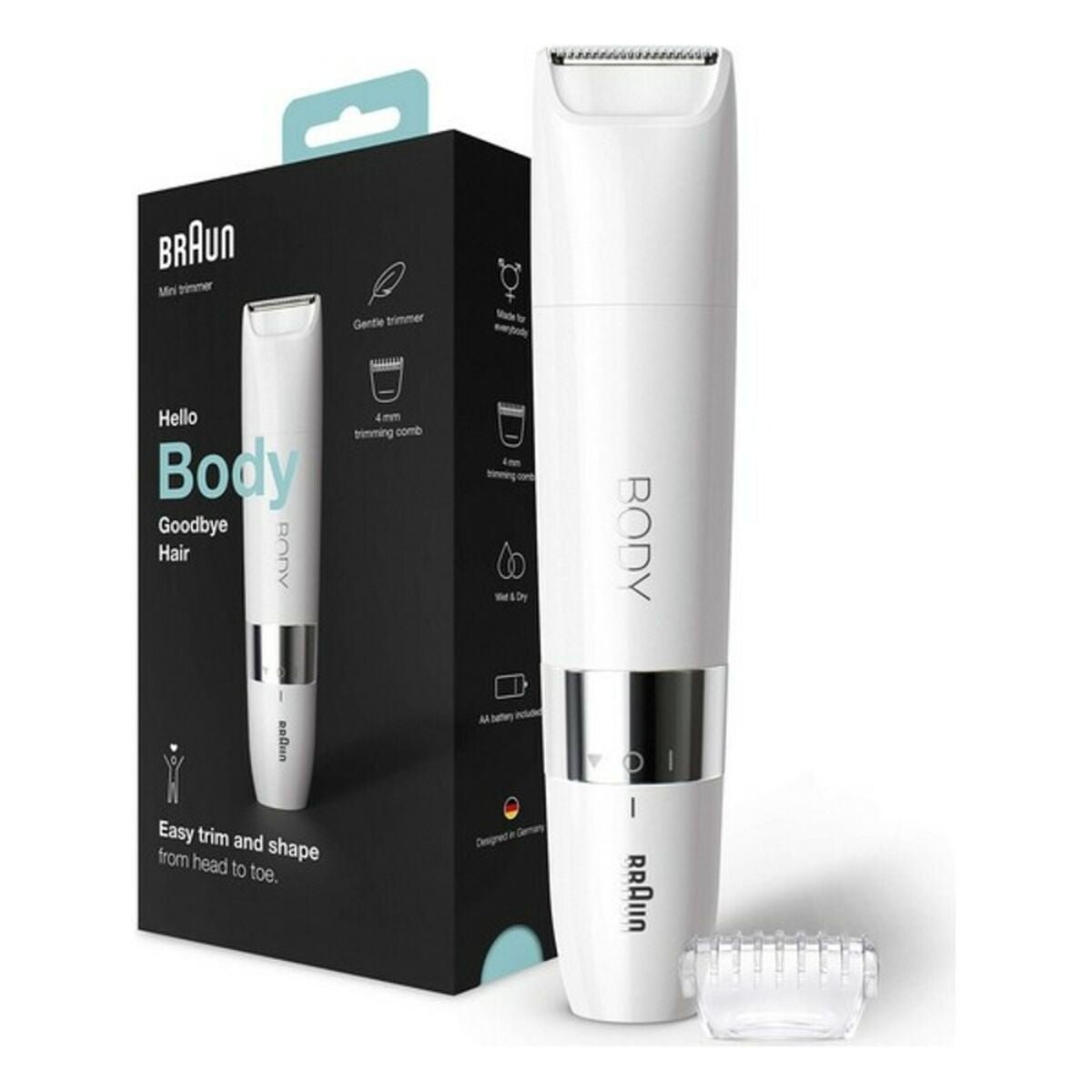 Electric Hair Remover Braun BS1000 White Unisex Soft - MES49