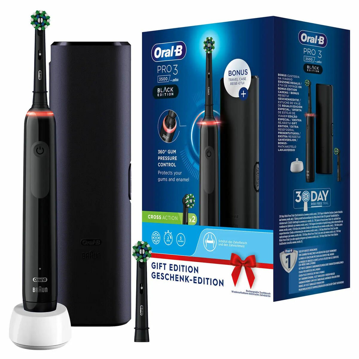 Electric Toothbrush Oral - B Pro 3 3500 Black - MES49