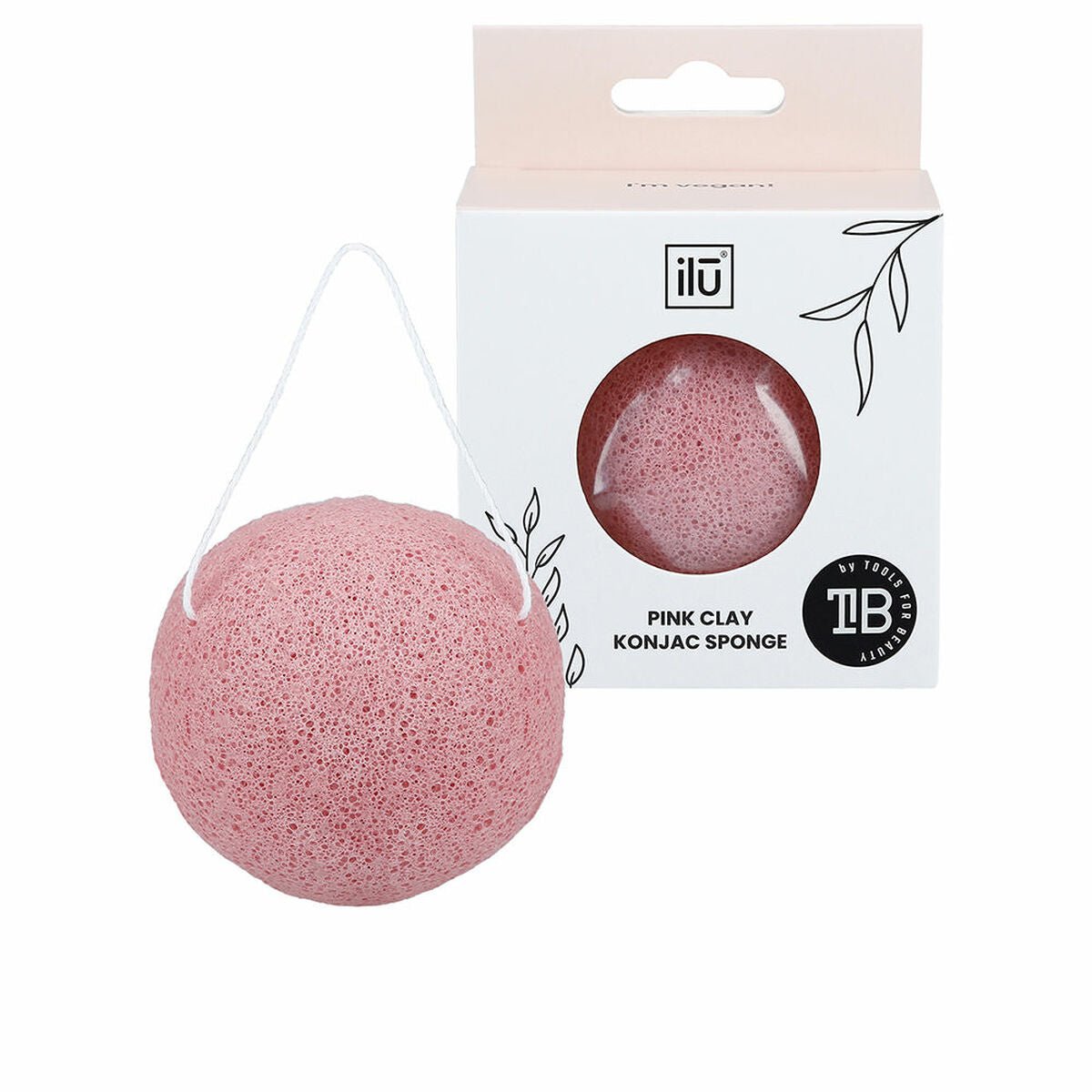 Exfoliating Facial Sponge Ilū Konjac Pink clay (1 Unit) - MES49